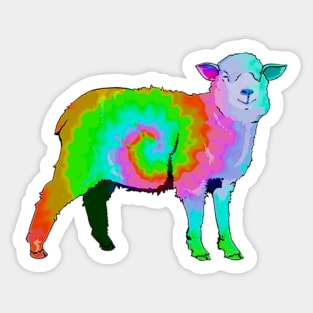 Tie Dyed Sheep Sticker